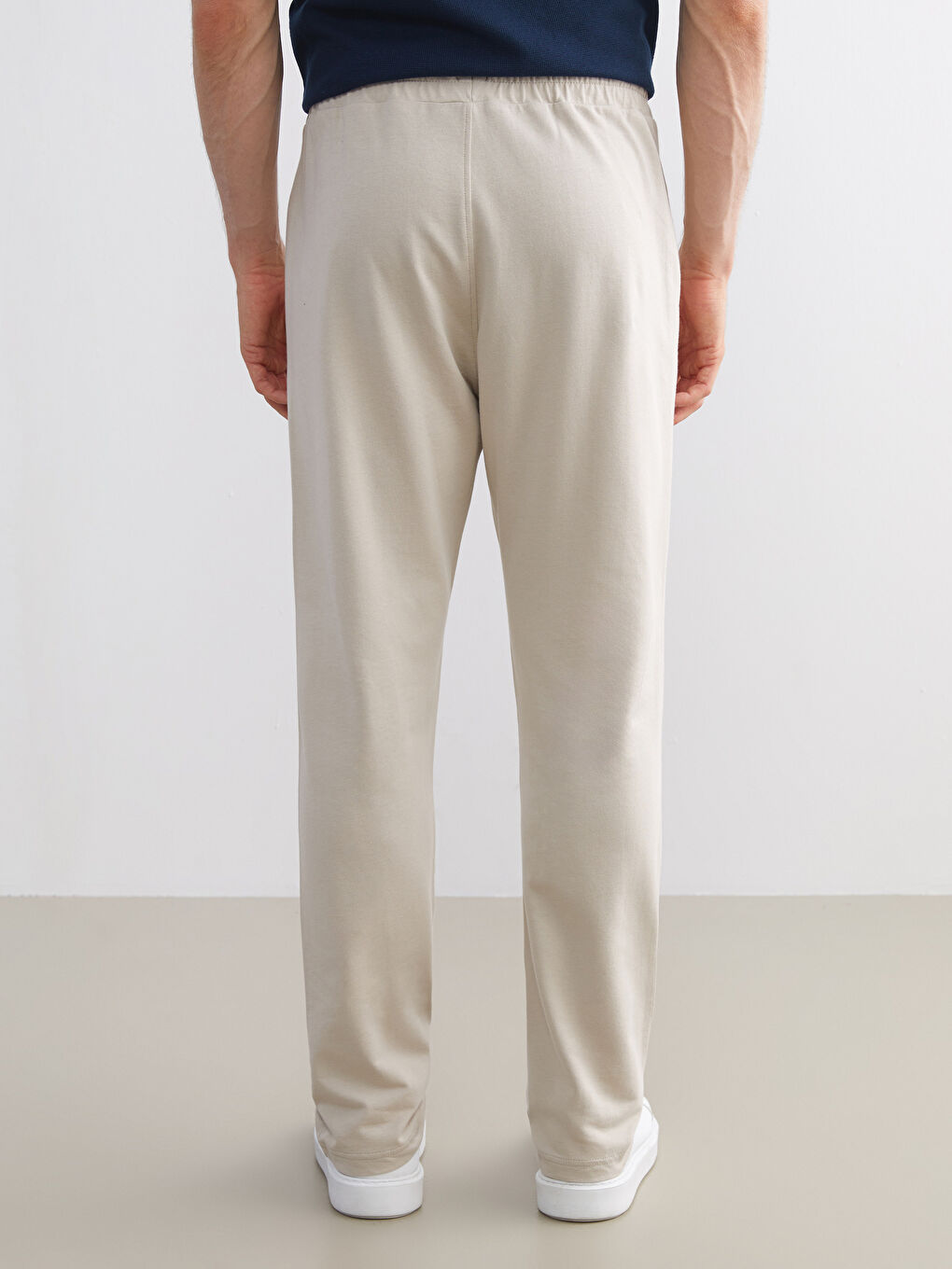 Bej Standart Kalıp Erkek Eşofman Altı-3