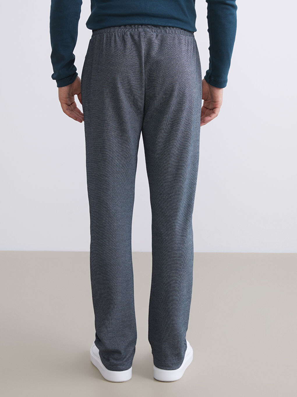 Lacivert Standart Kalıp Erkek Eşofman Altı-3