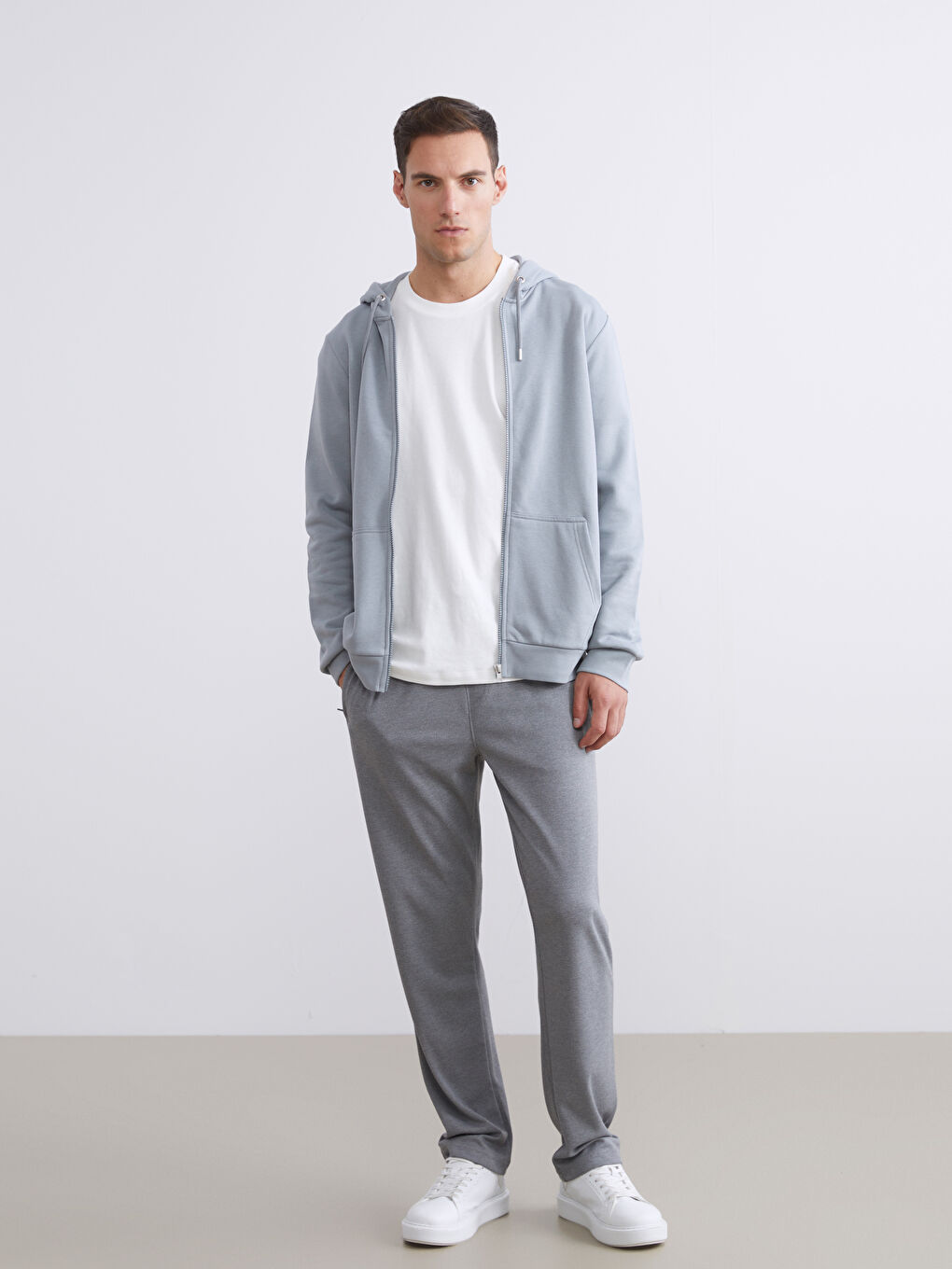 Gri Standart Kalıp Erkek Eşofman Altı