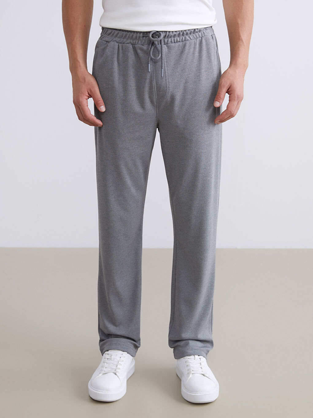 Gri Standart Kalıp Erkek Eşofman Altı-1