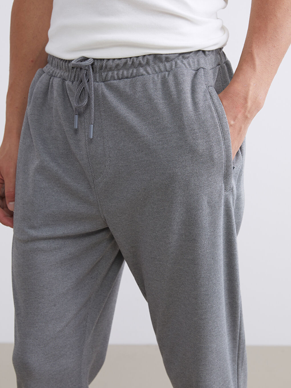 Gri Standart Kalıp Erkek Eşofman Altı-2