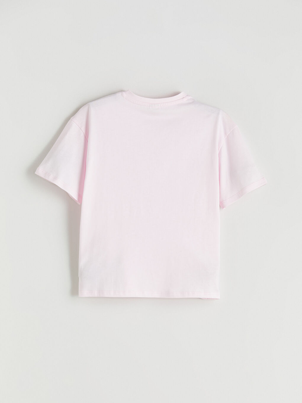 Pembe Bisiklet Yaka Slogan Baskılı Kız Çocuk Tişört-4