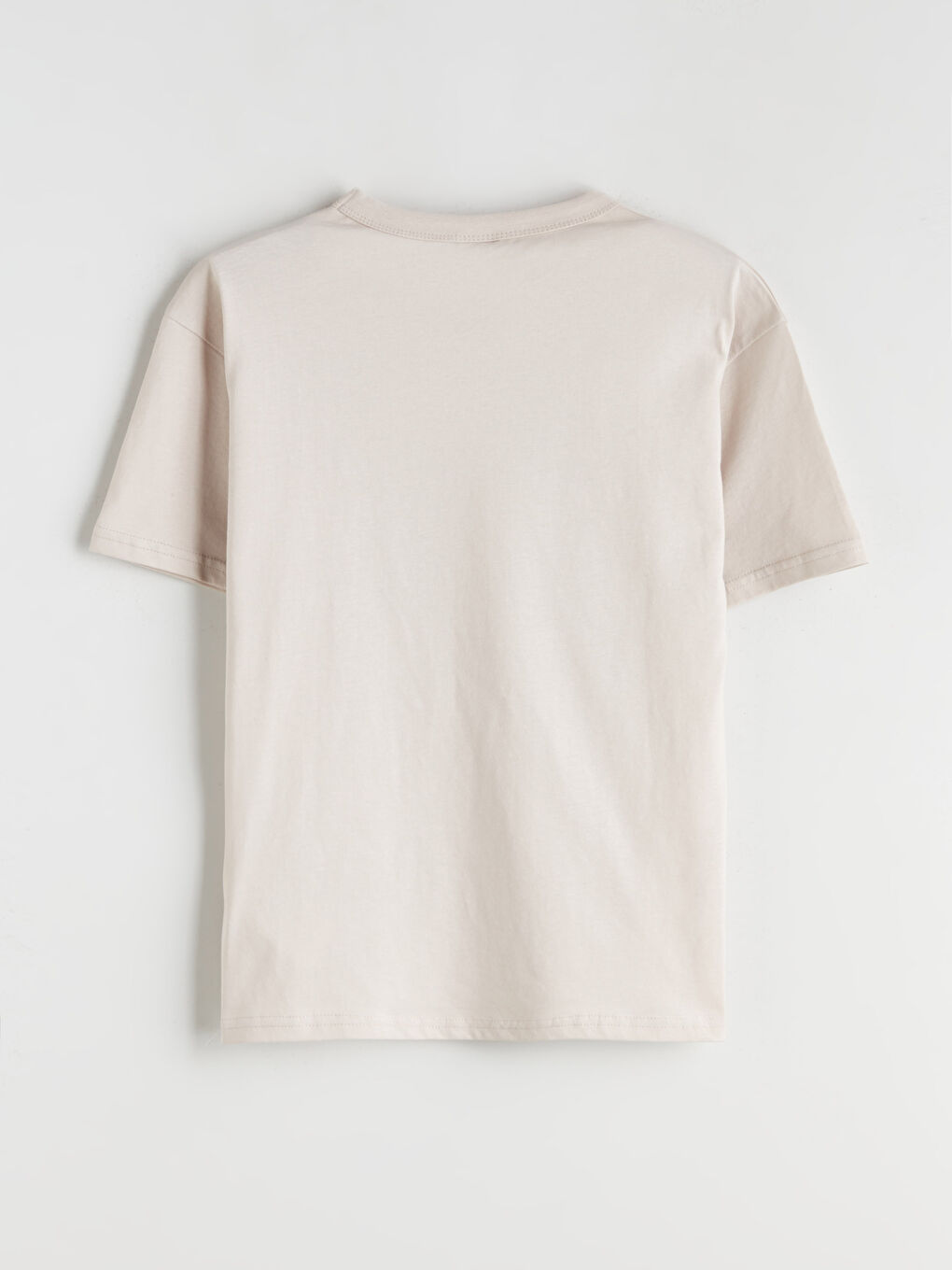 Bej Bisiklet Yaka Erkek Çocuk Tişört-3