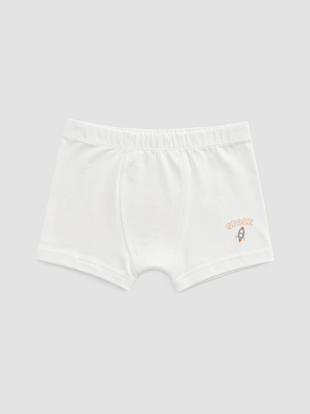 Ekru Baskılı Erkek Çocuk Boxer-2