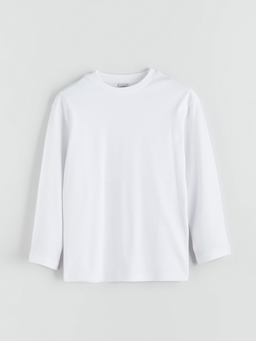 تيشيرت كم طويل أساسي برقبة دائرية للأولاد-1