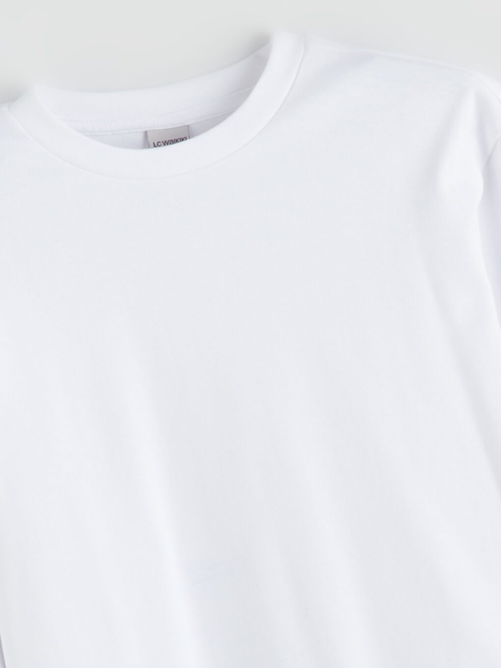 تيشيرت كم طويل أساسي برقبة دائرية للأولاد-2