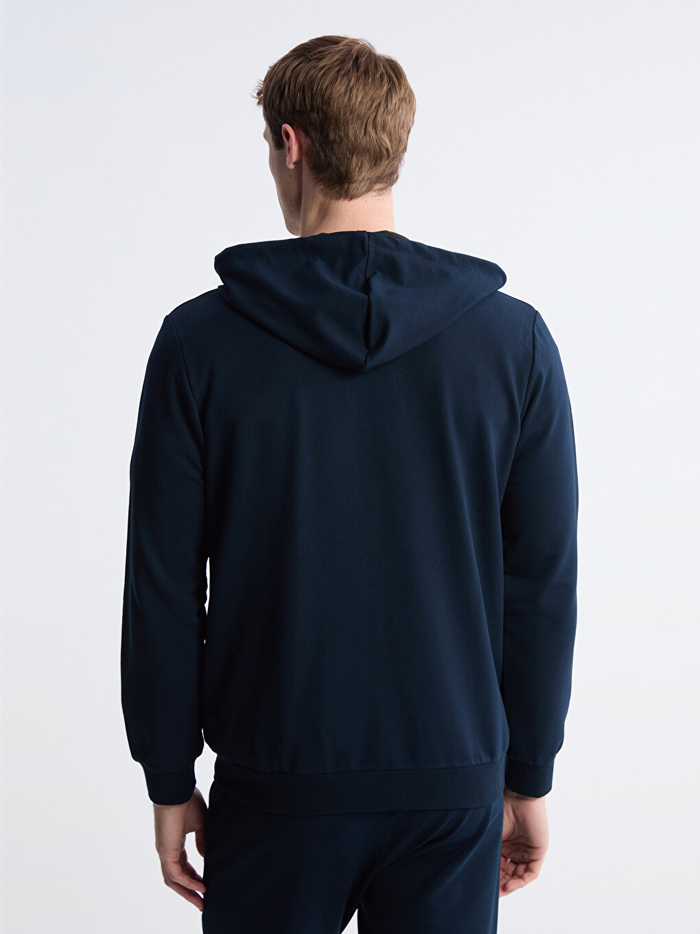 Hooded Long Sleeve Men's Zip-up Sweatshirt-6