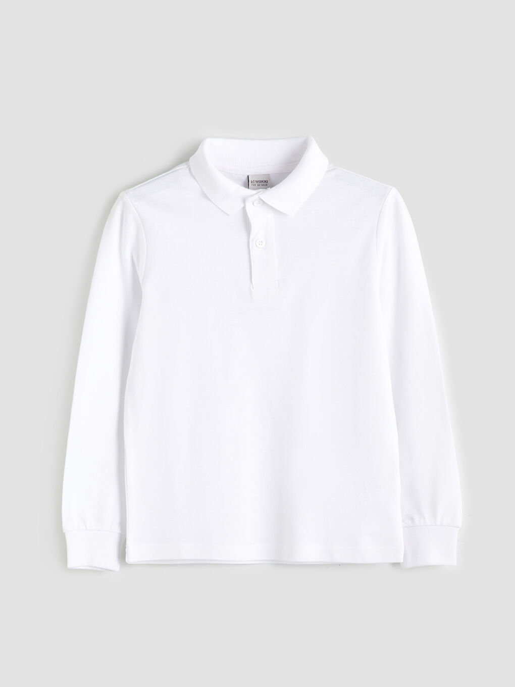 Beyaz Polo Yaka Erkek Çocuk Tişört