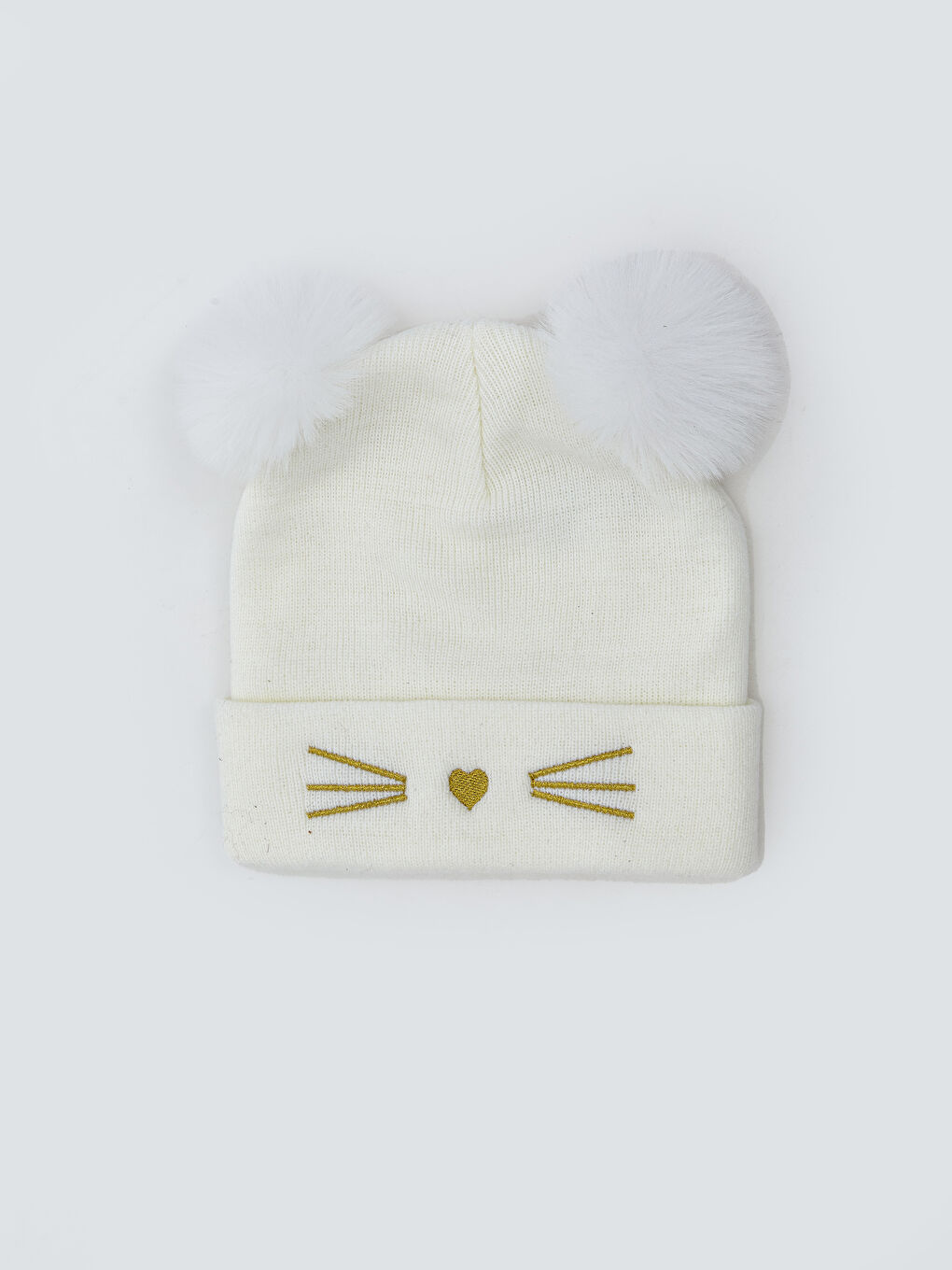 LCW ACCESSORIES Double Plush Pompom Girls Tricot Beanie -W23606Z4-SAT