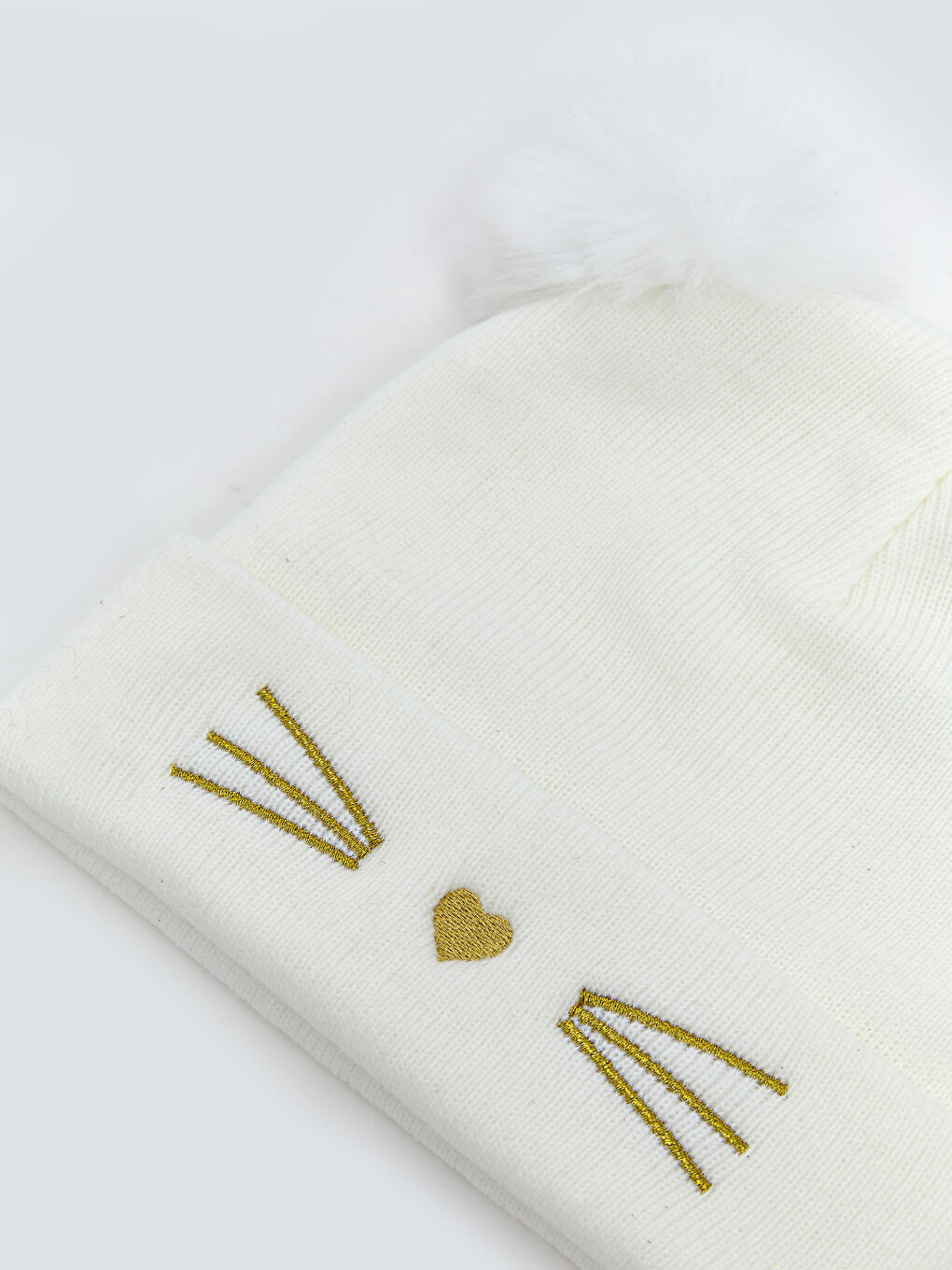 LCW ACCESSORIES Double Plush Pompom Girls Tricot Beanie -W23606Z4-SAT
