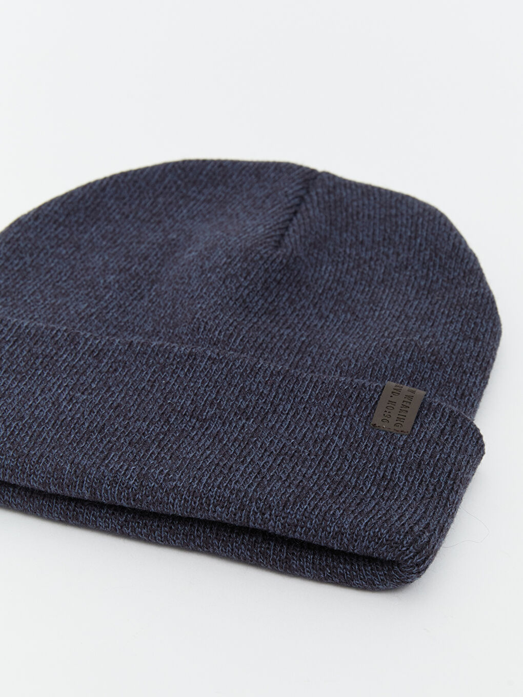 Lacivert Etiket Detaylı Erkek Bere-4