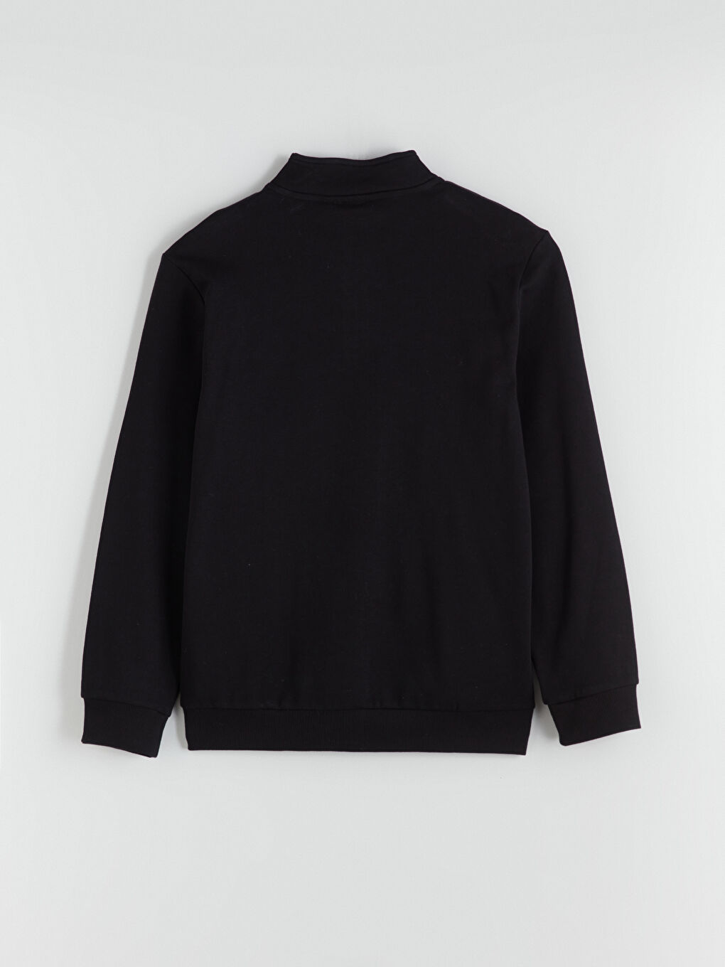 Stand Collar Long Sleeve Plain Men's Thick Sweatshirt-9