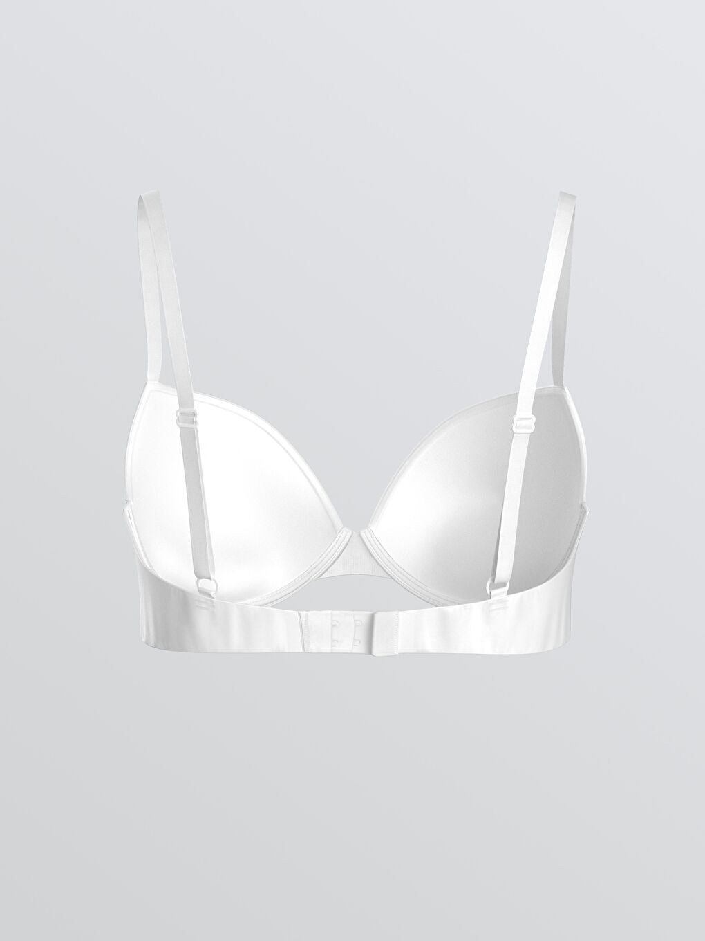 Beyaz Balenli Yarım Dolgulu Düz Tişört Sütyen-1