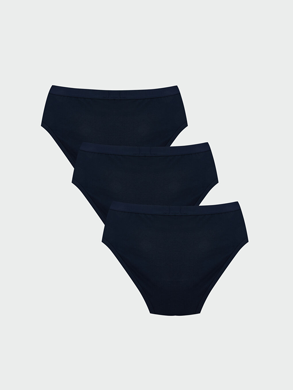 Lacivert Standart Kalıp Pamuklu Esnek Erkek Slip Külot 3'lü-2