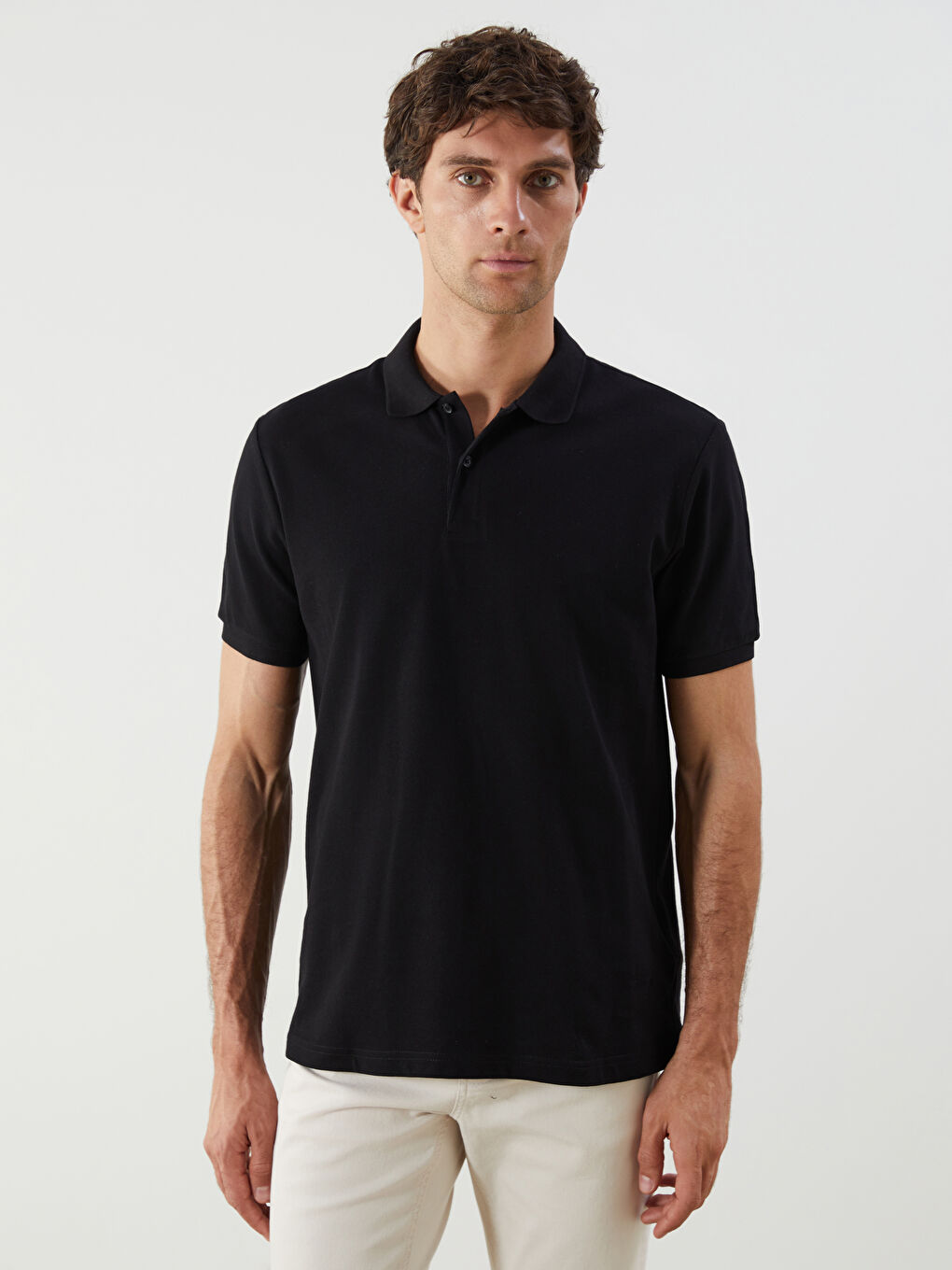 Tricou Polo Guler Mânecă Scurtă Pique pentru Bărbați-2