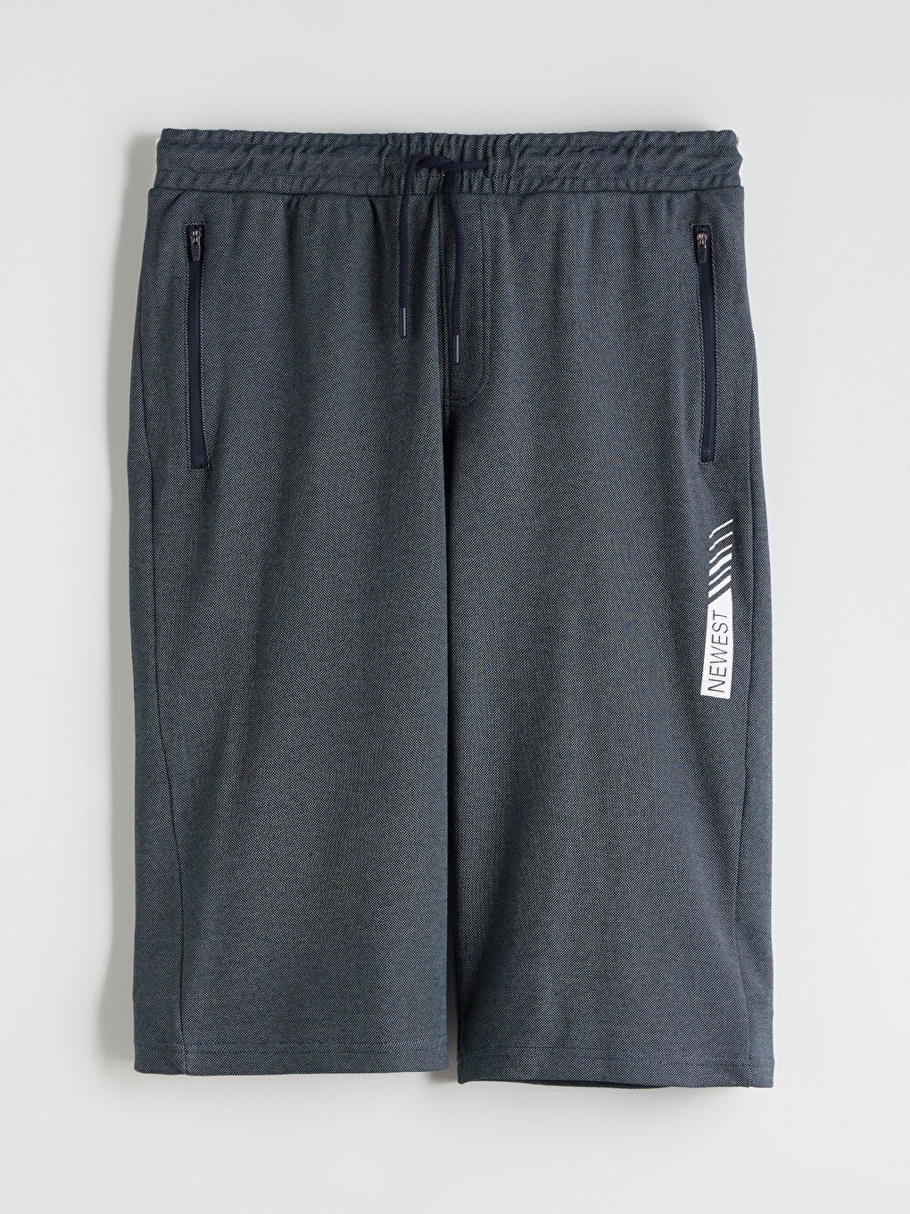 Lacivert Standart Kalıp Erkek Bermuda Şort-5