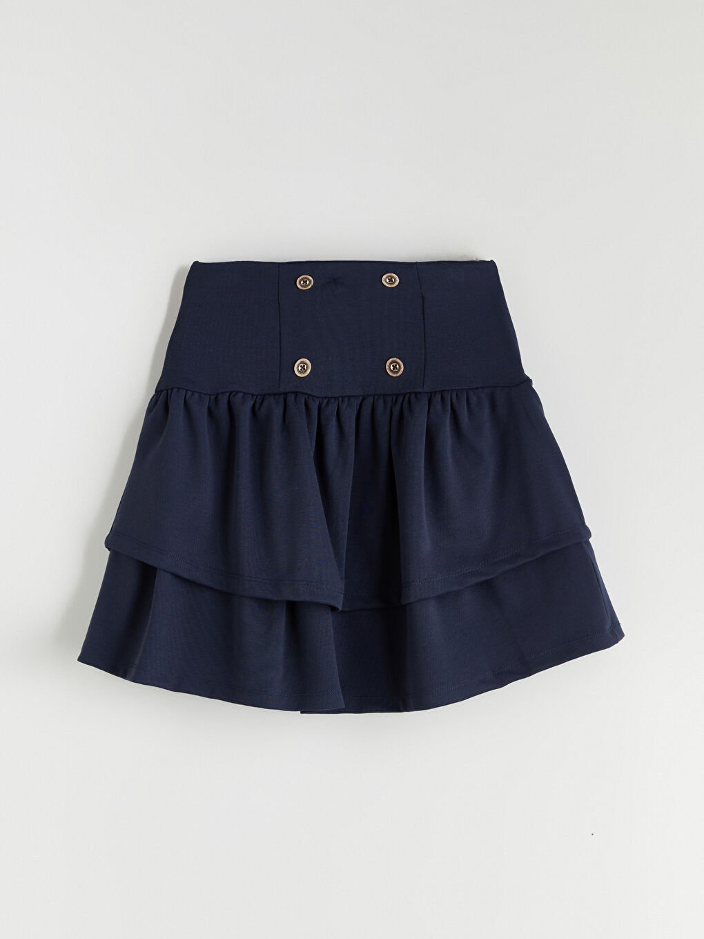 Elastic Waist Layered Girls' Skirt-1