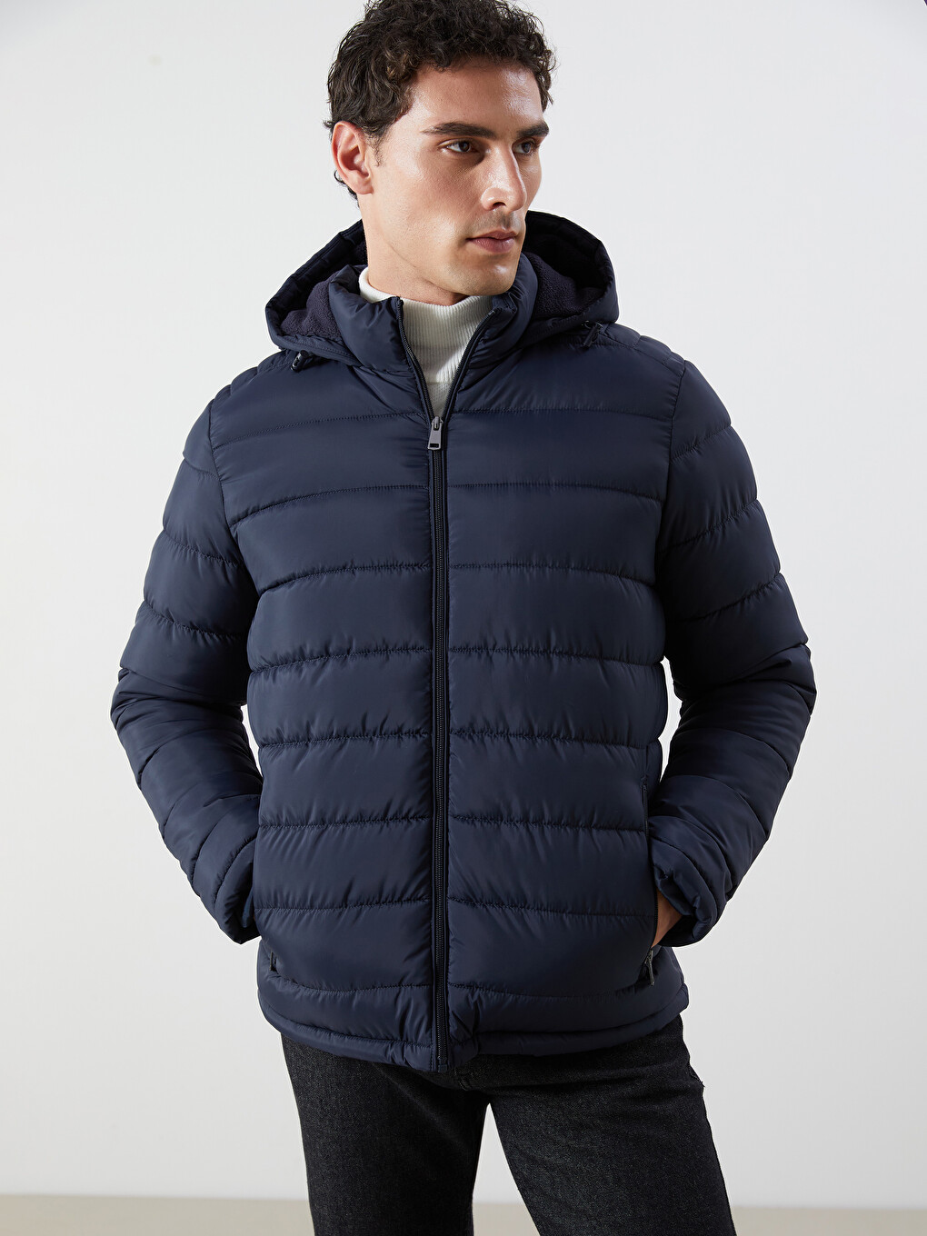 Standard Fit Hooded Men's Puffer Coat