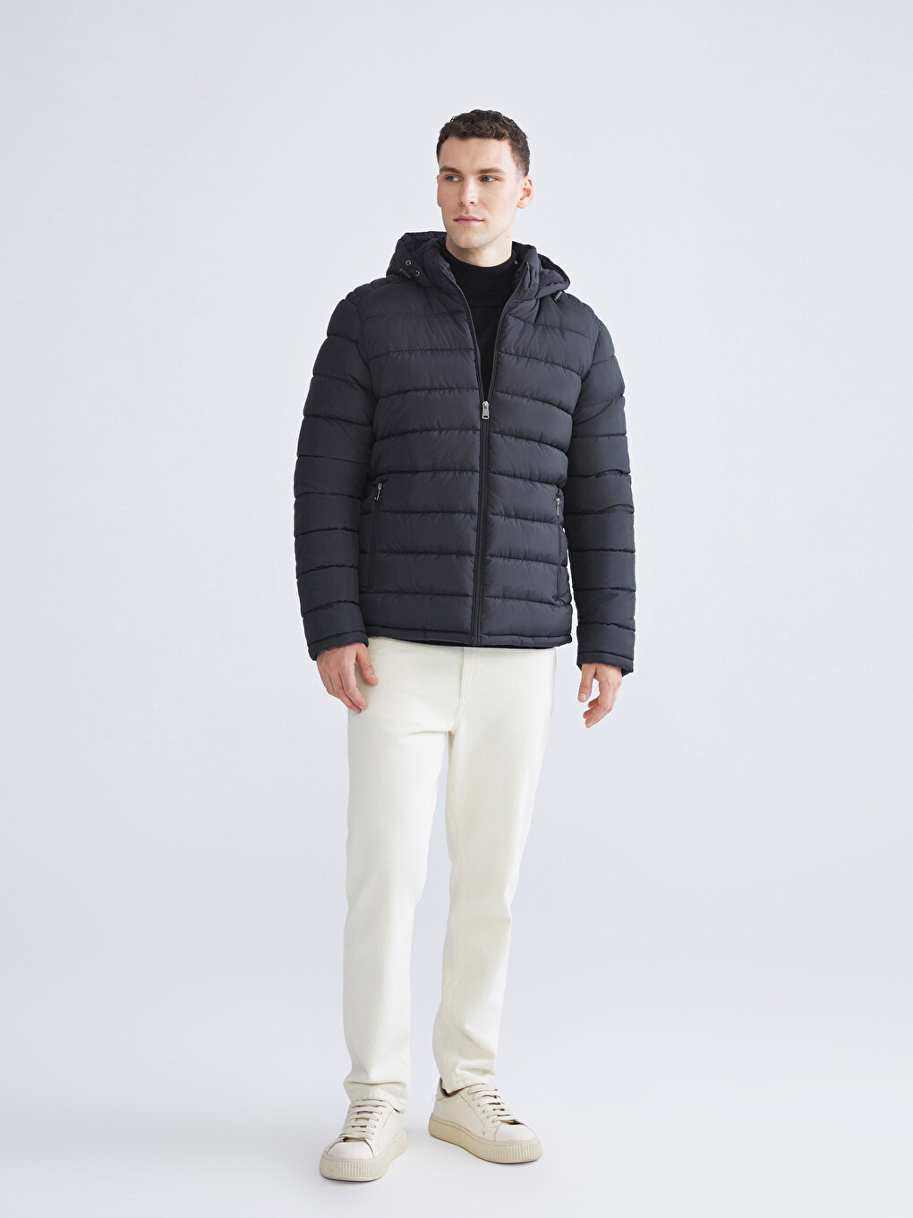 Standard Fit Hooded Men's Puffer Coat-1
