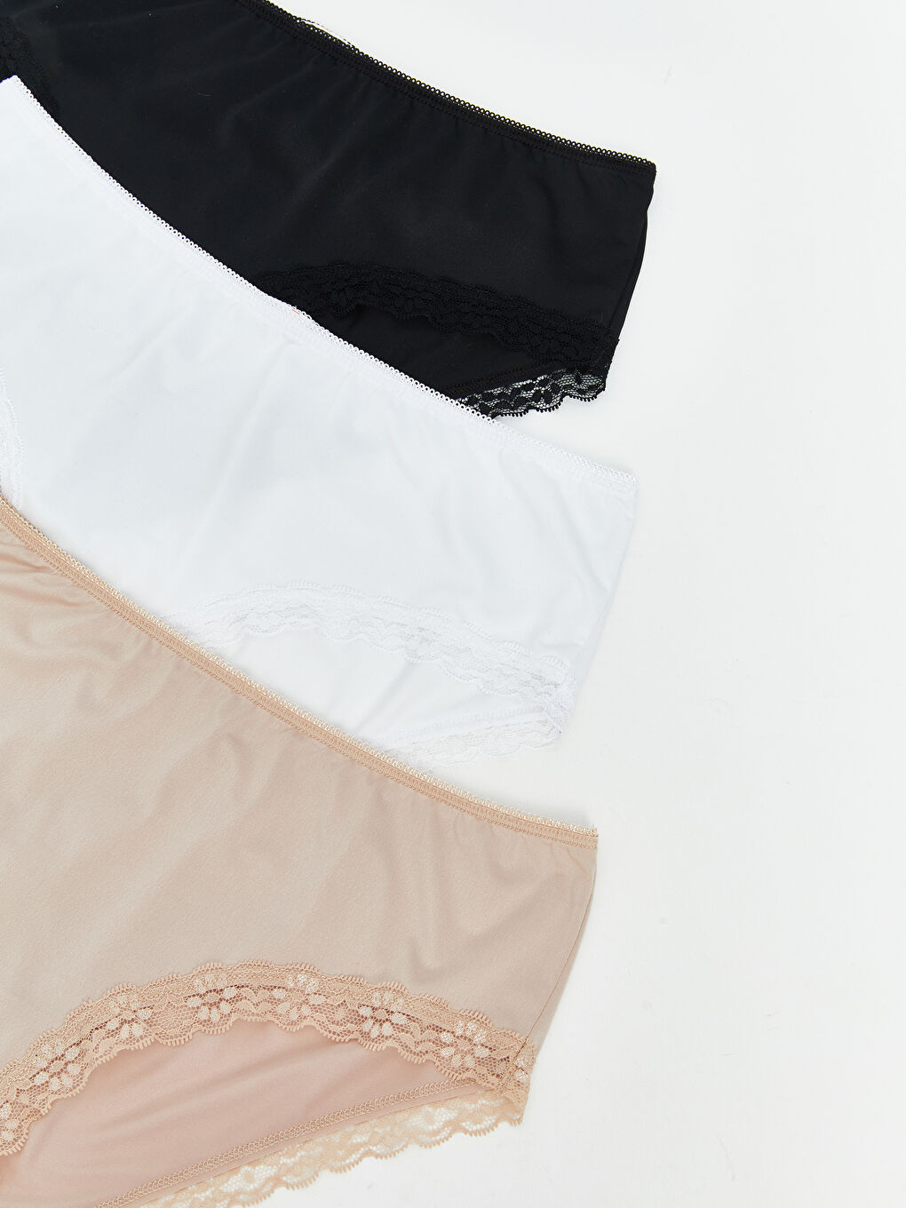 Siyah Dantel Detaylı Hipster Külot 3'lü Paket-2