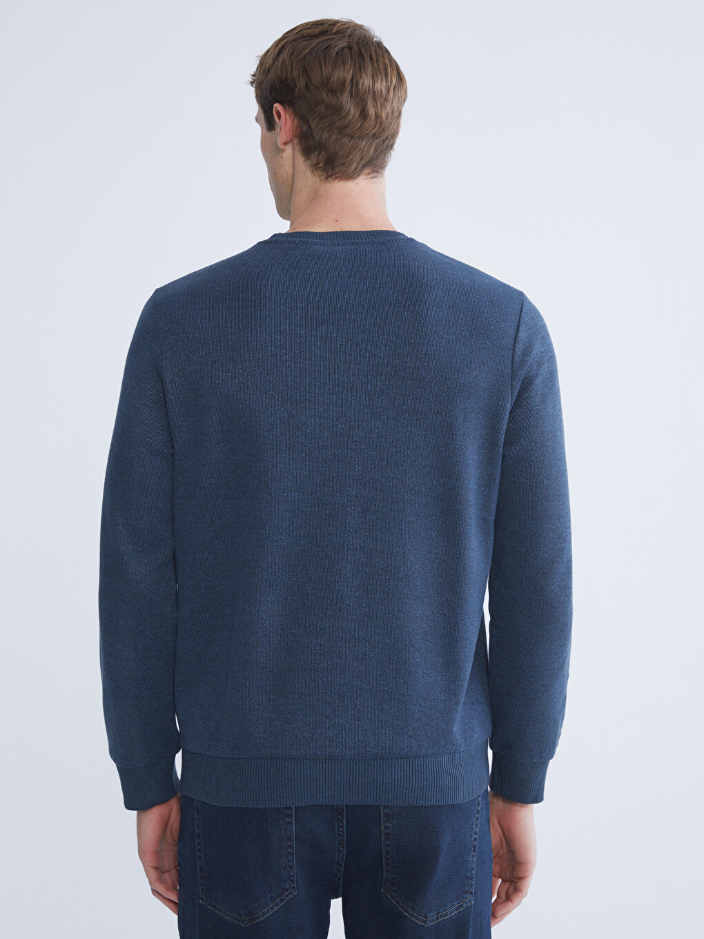 Crew Neck Long Sleeve Men's Sweatshirt-3