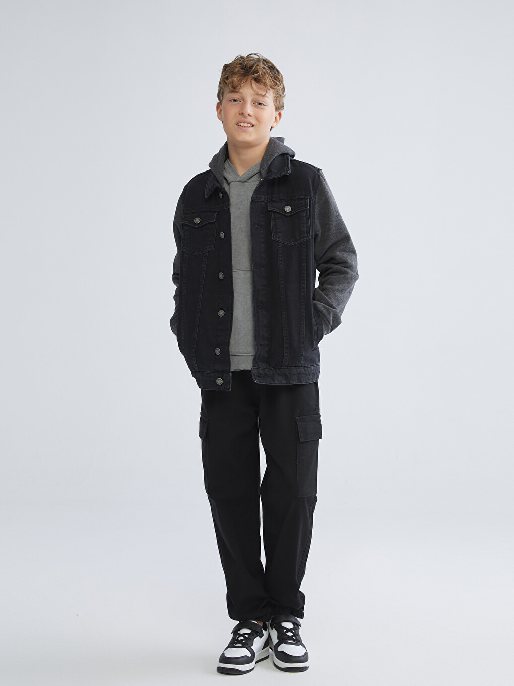 Hooded Boys' Denim Jacket-1