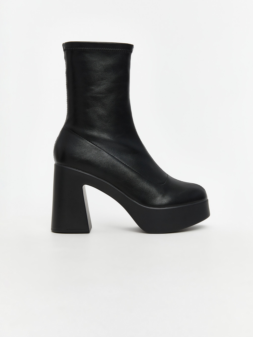 Bottes À Talons En Similicuir Pour Femmes-1