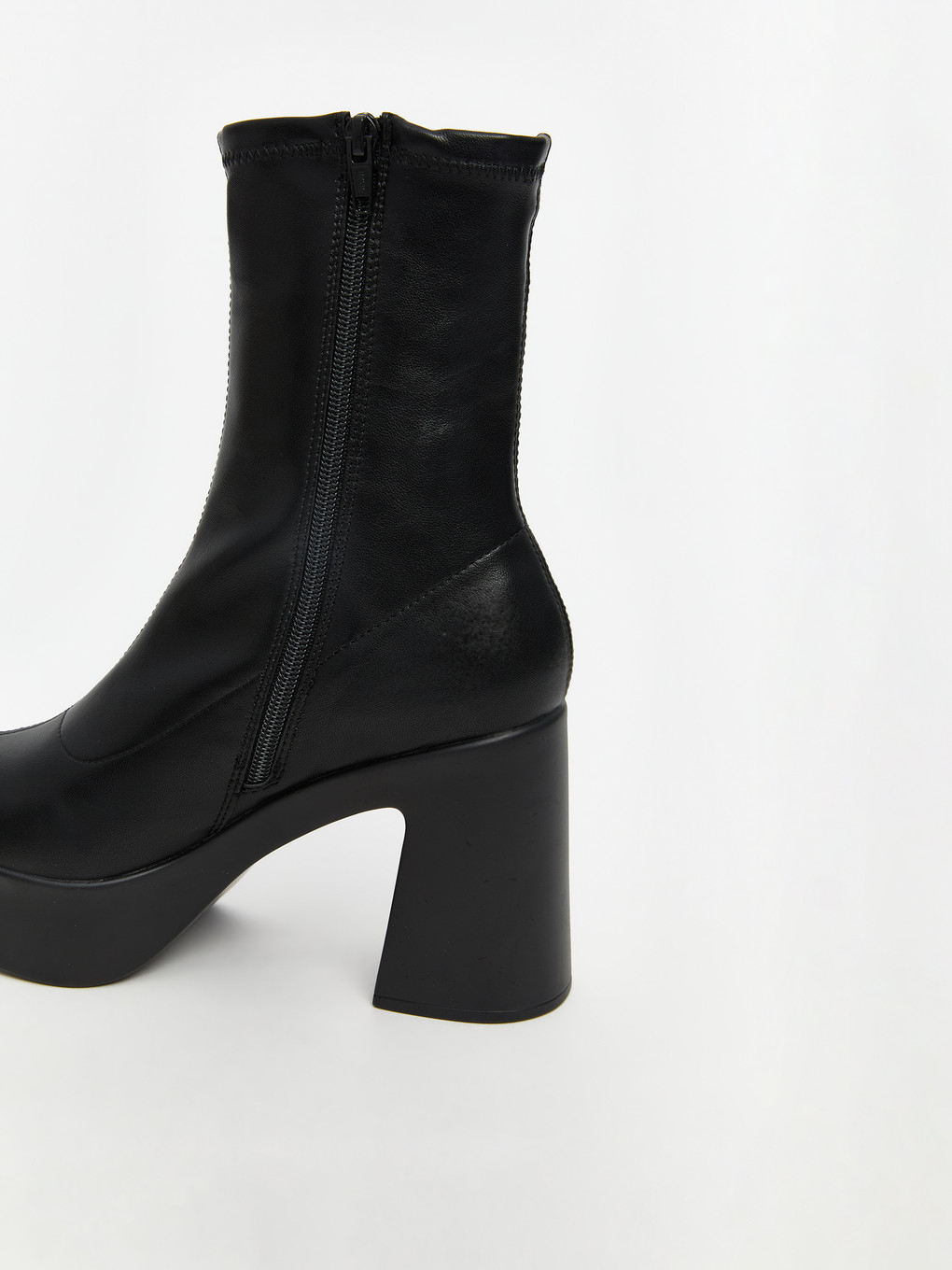 Bottes À Talons En Similicuir Pour Femmes-4