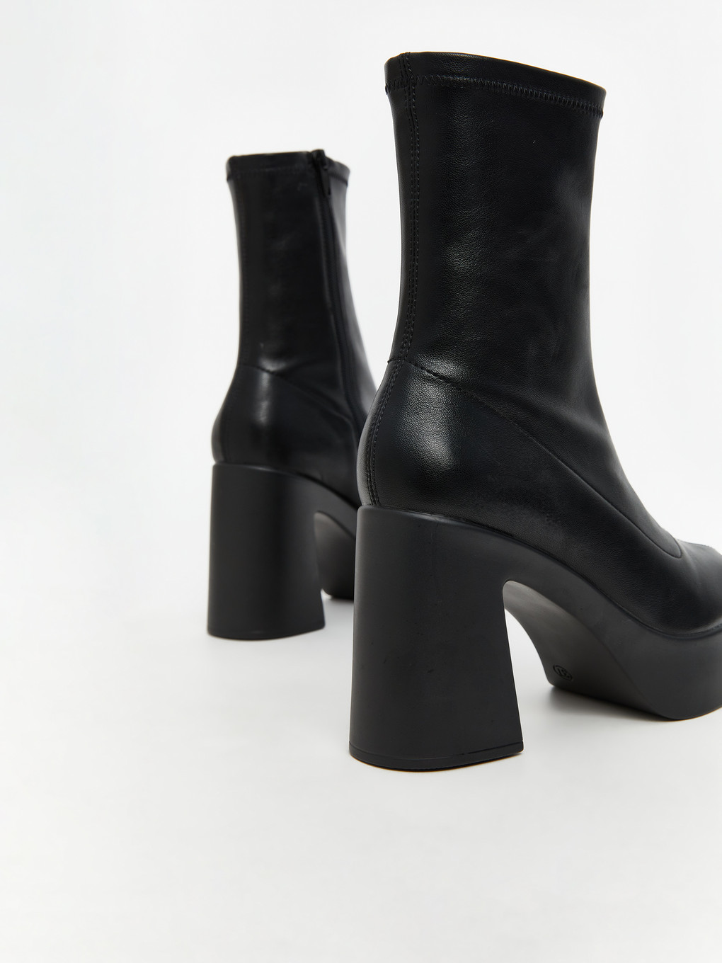 Bottes À Talons En Similicuir Pour Femmes-5