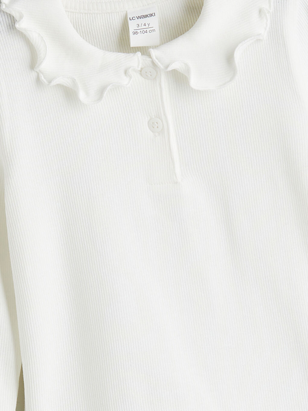 Tricou Basic pentru Bebeluși Fete cu Mânecă Lungă și Guler Peter Pan-2