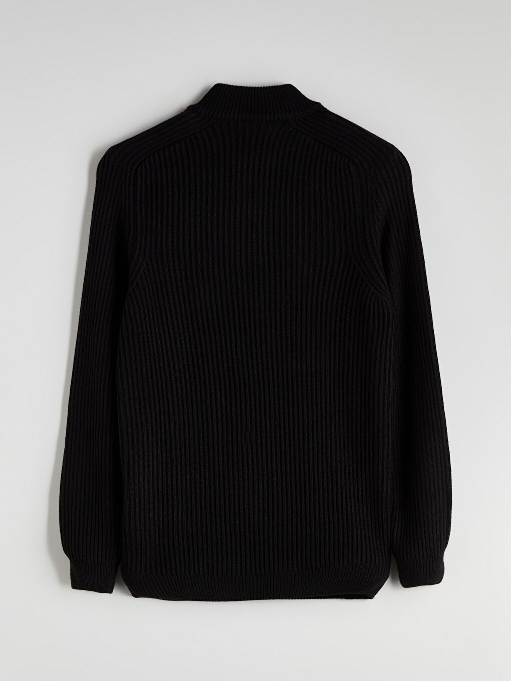 Funnel Neck Long Sleeve Men's Knitwear Sweater-7