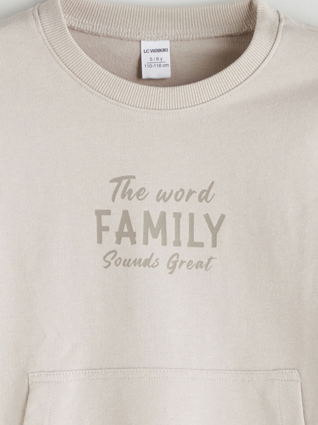 Gri Bisiklet Yaka Uzun Kollu Baskılı Erkek Bebek Sweatshirt ve Eşofman Alt 2'li Takım-2