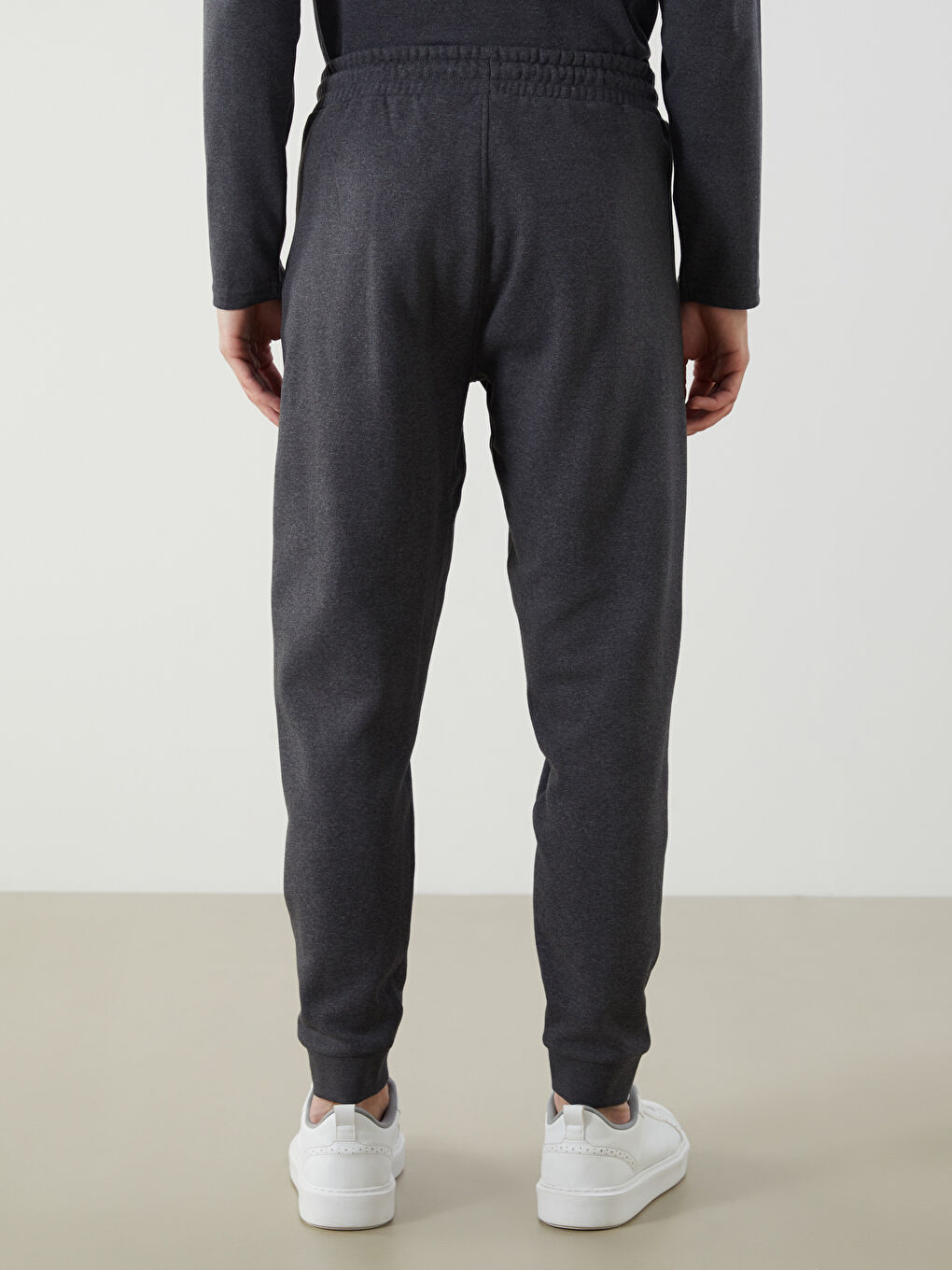 Antrasit Standart Kalıp Erkek Kalın Eşofman Altı-6