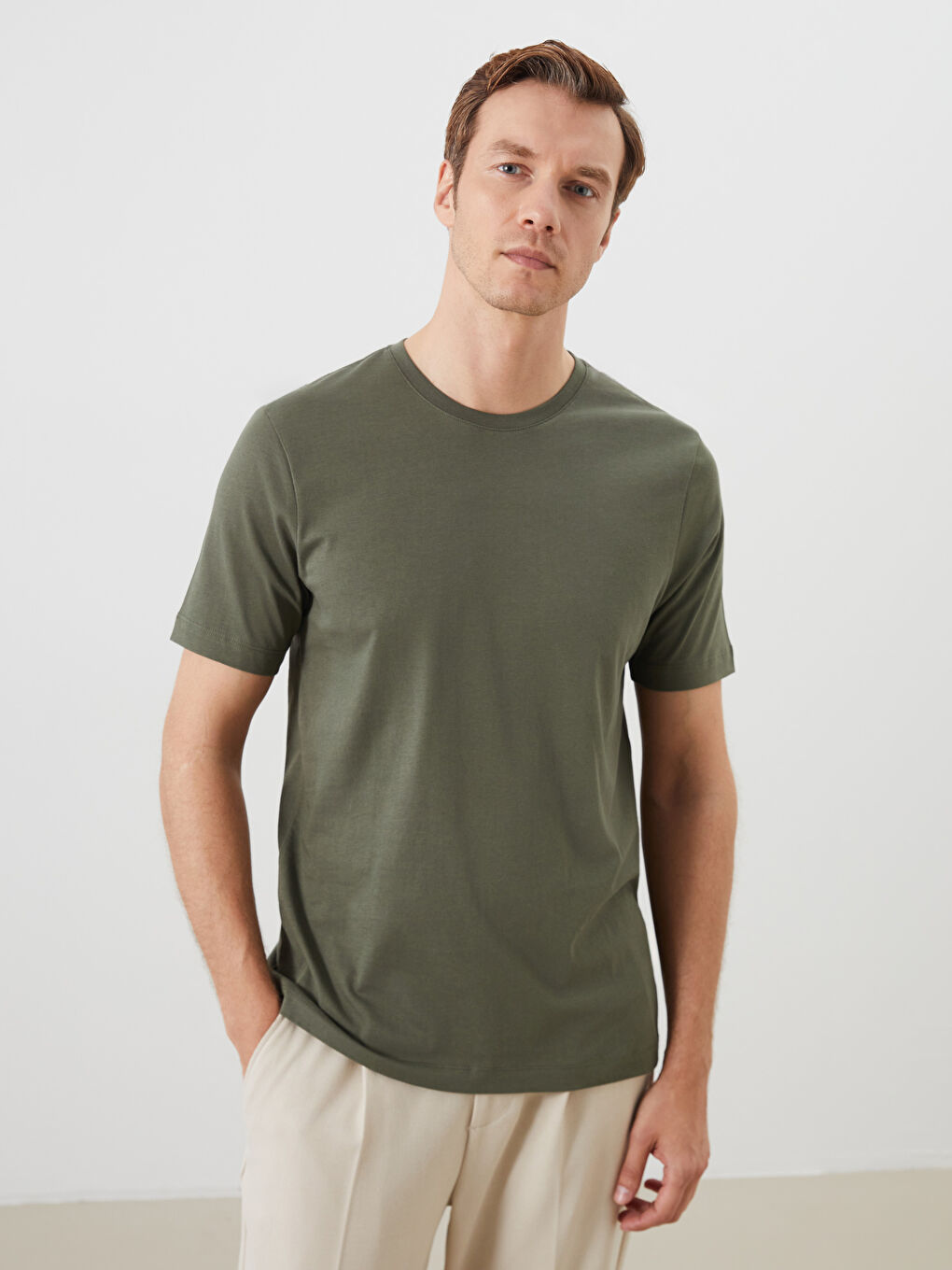 Crew Neck Jersey Men's T-Shirt -S41058Z8-LW2