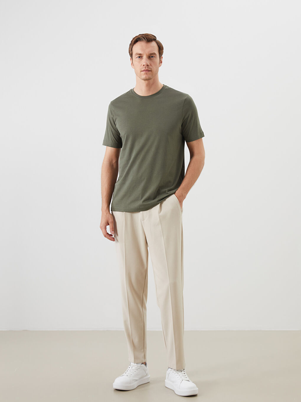 Crew Neck Jersey Men's T-Shirt -S41058Z8-LW2