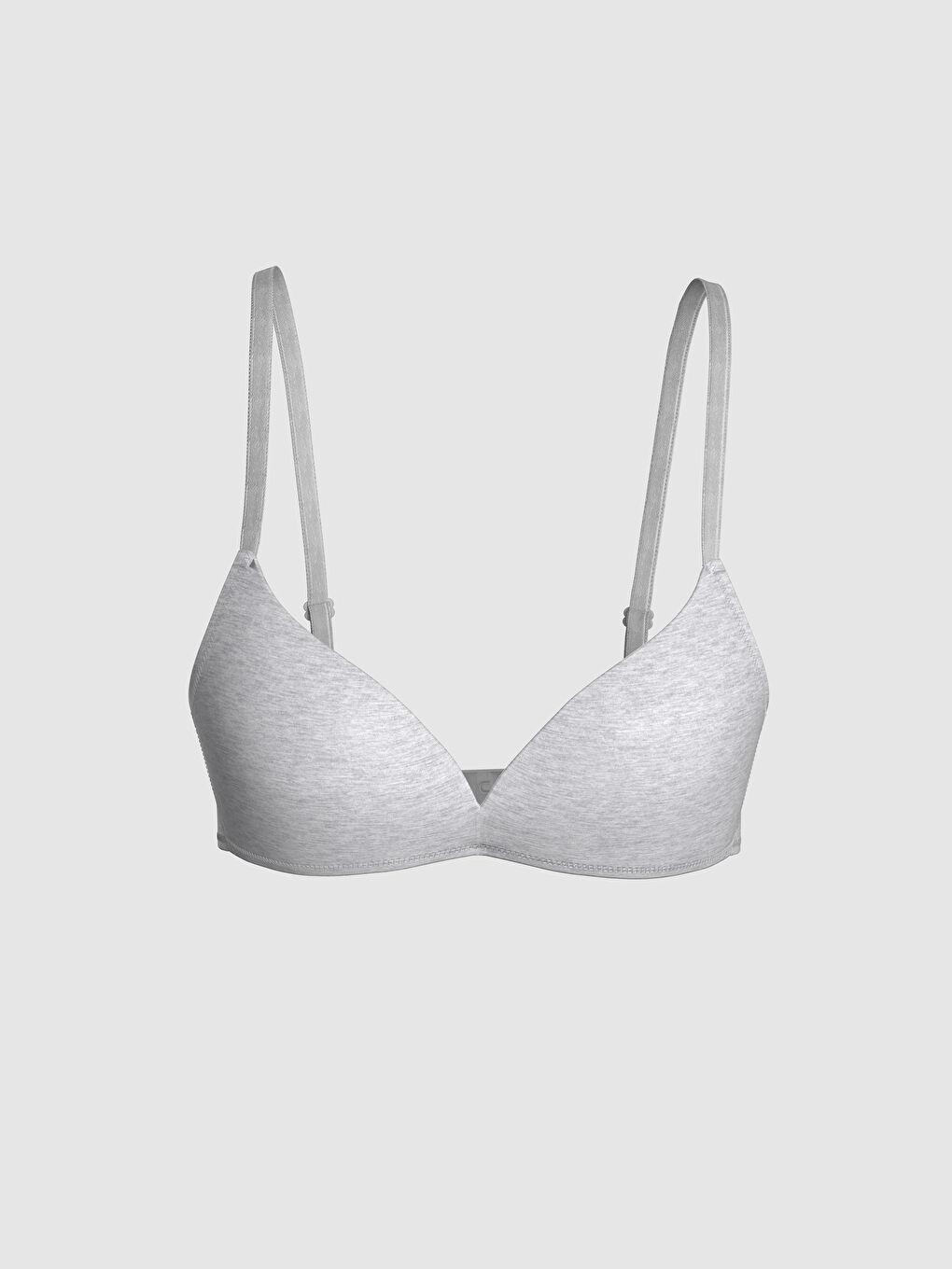 Gri Balensiz Dolgusuz Düz Sütyen