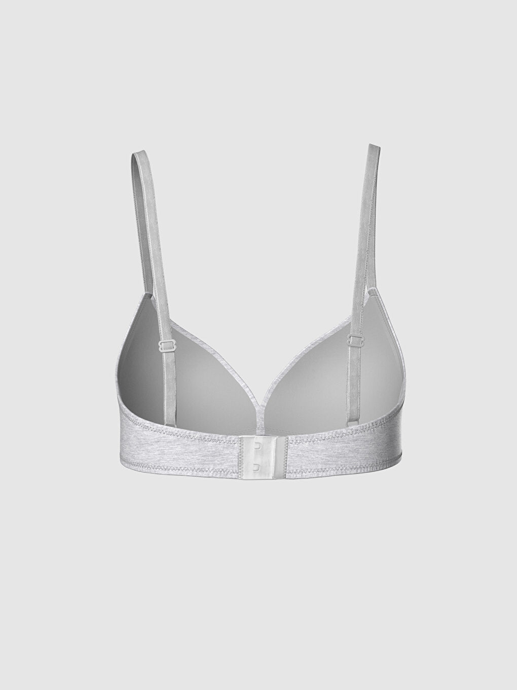 Gri Balensiz Dolgusuz Düz Sütyen-1