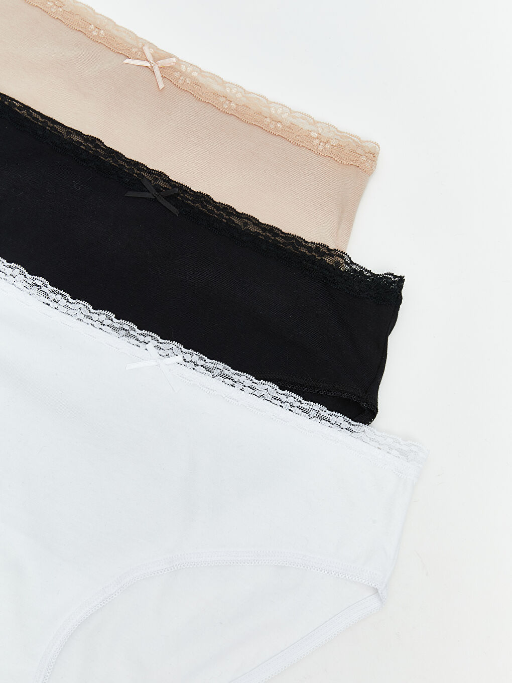 Pembe Dantel Detaylı Bikini Külot 3'lü Paket-2