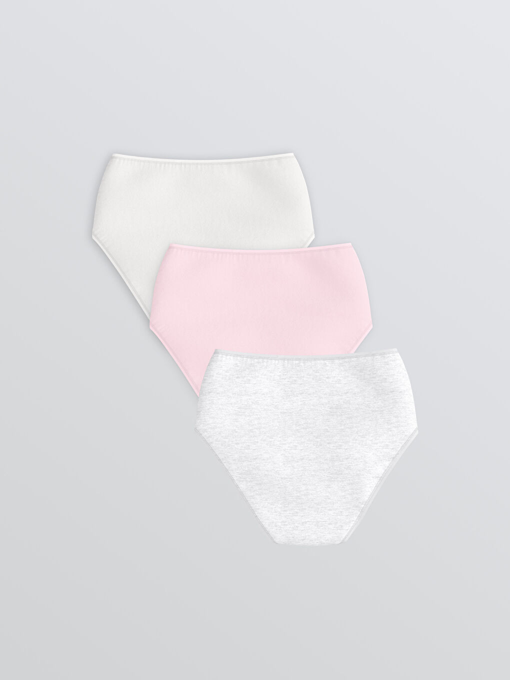 Beyaz Düz Klasik Külot 3'lü Paket-1