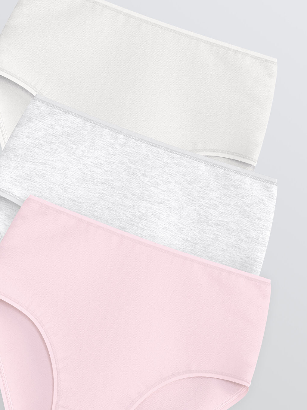 Beyaz Düz Klasik Külot 3'lü Paket-2