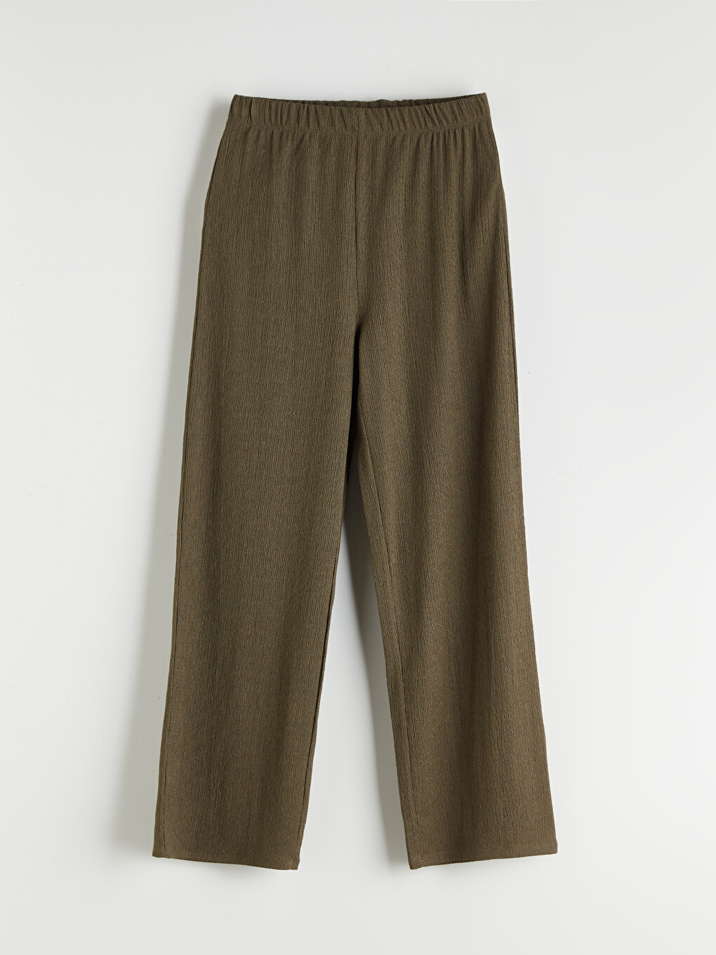 Women's Elastic Waist Plain Trousers