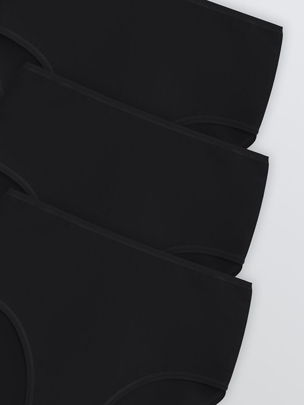 Siyah Düz Klasik Külot 3'lü Paket-2