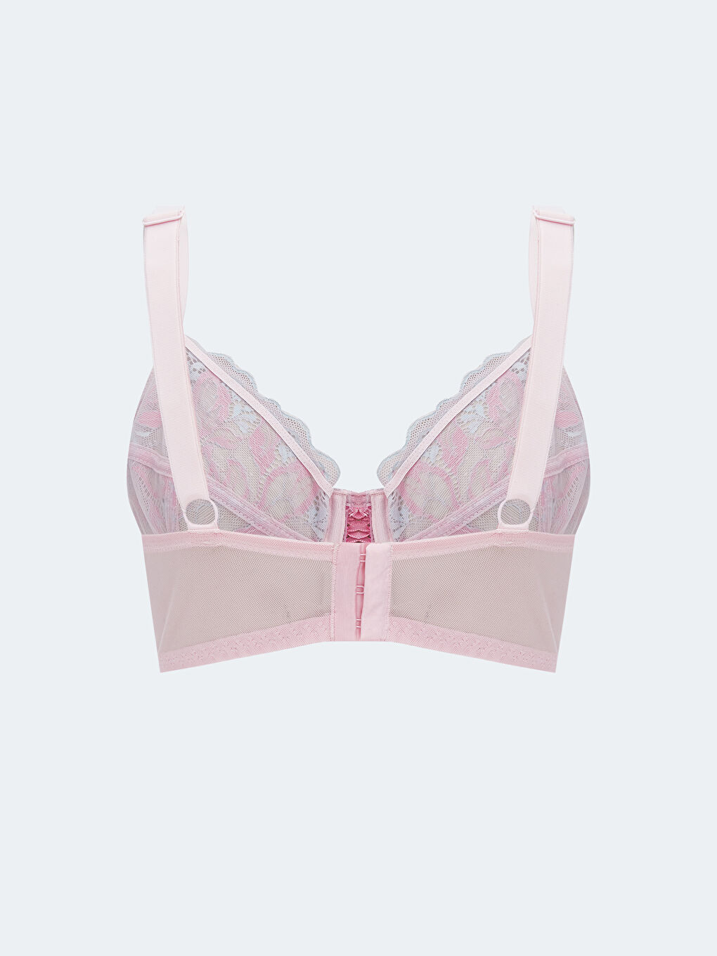 Lila Balenli Dolgusuz Dantelli Toparlayıcı Sütyen-1