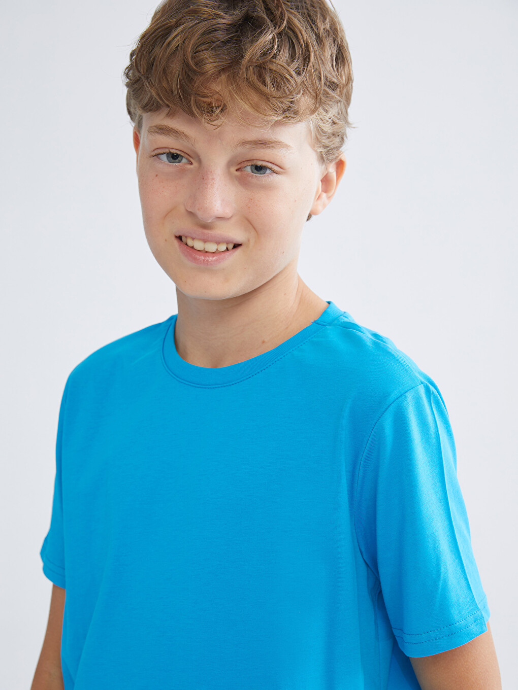 Crew Neck Basic Short Sleeve Boys' T-shirt