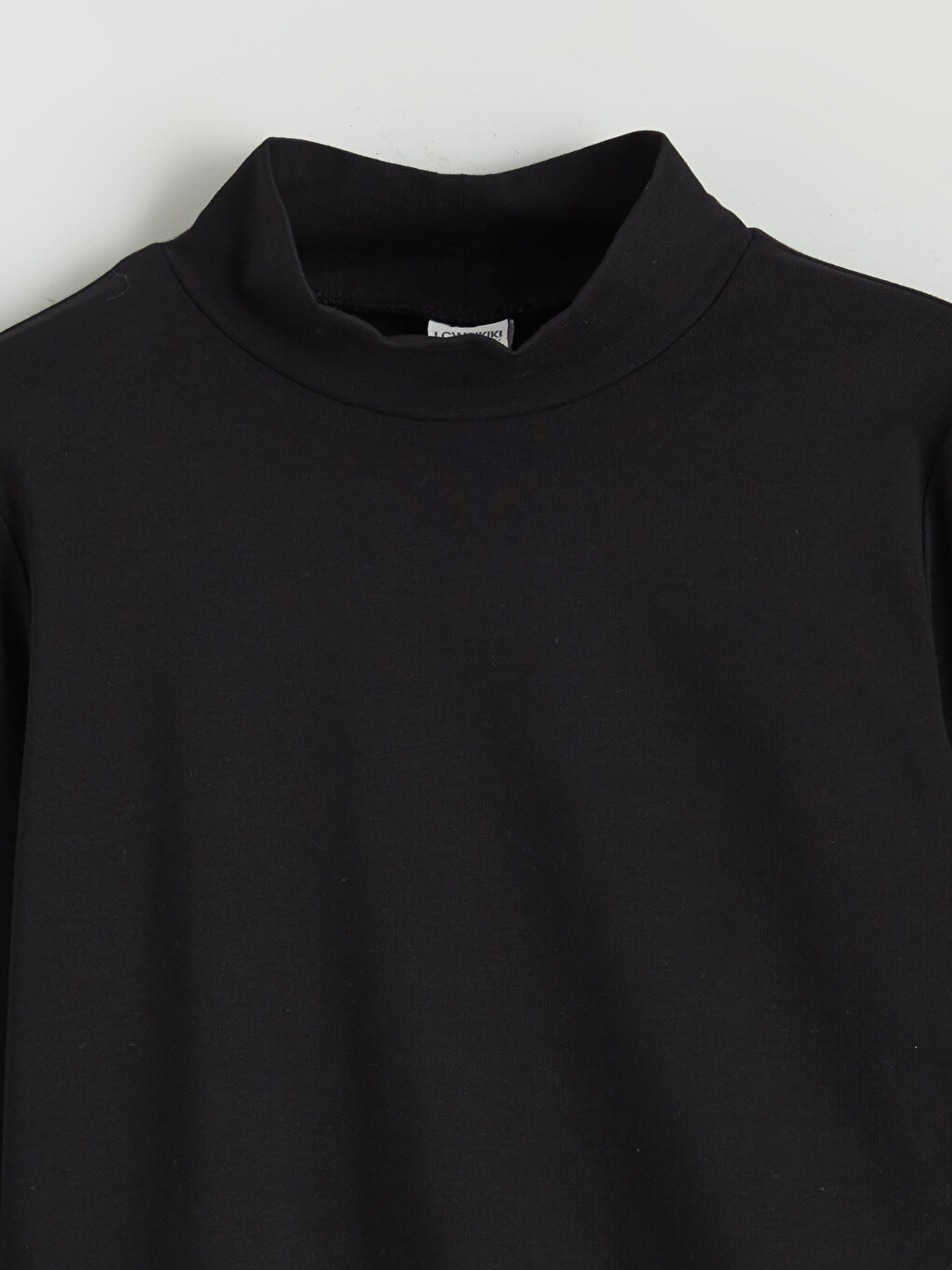 Half Turtleneck Basic Girls' T-shirt-1