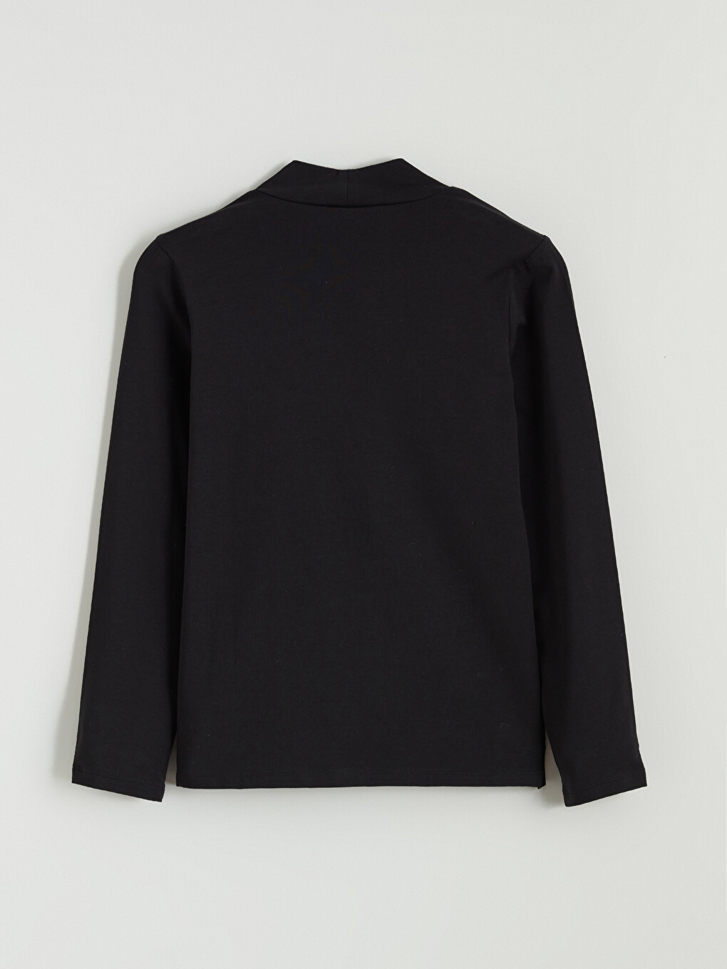 Half Turtleneck Basic Girls' T-shirt-2