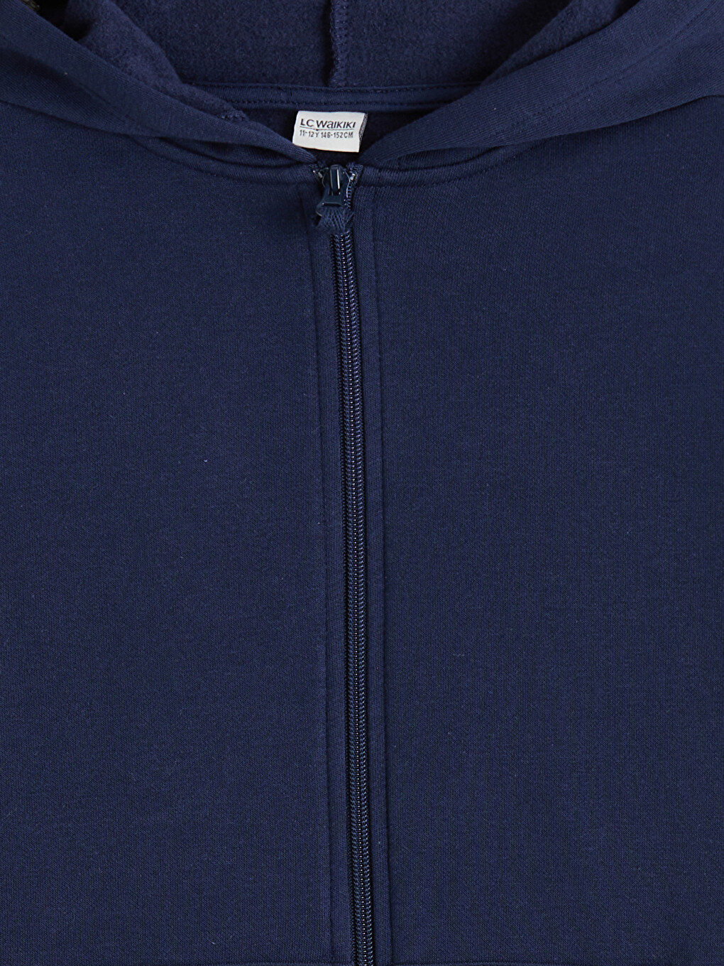 Hooded Basic Long Sleeve Girls' Zippered Sweatshirt-2