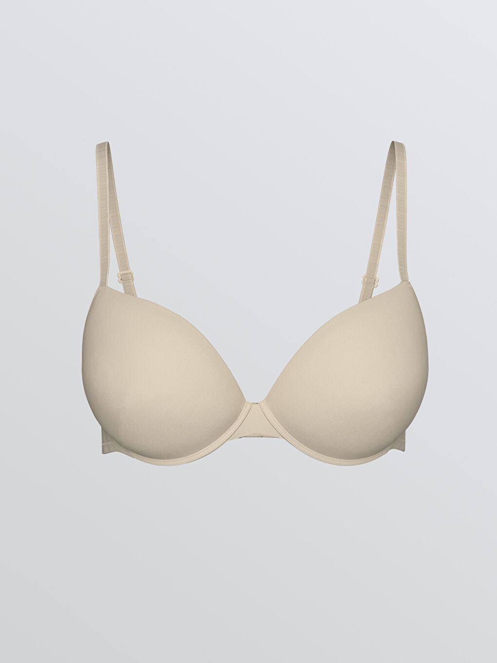 Pembe Balenli Dolgulu Düz Tişört Sütyen-1