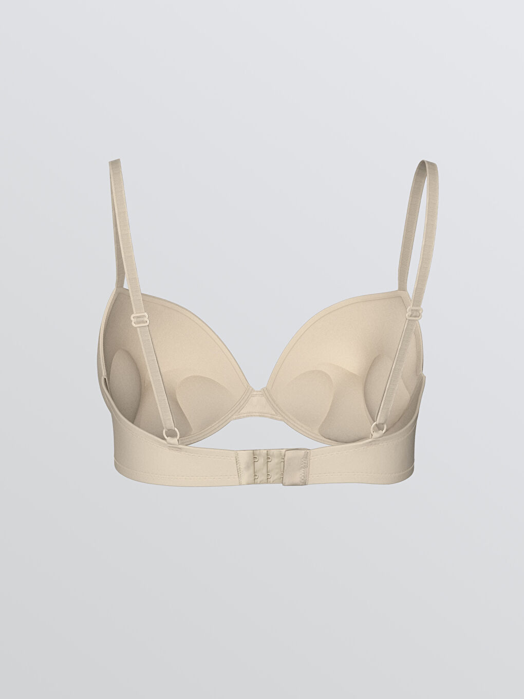 Pembe Balenli Dolgulu Düz Tişört Sütyen-2