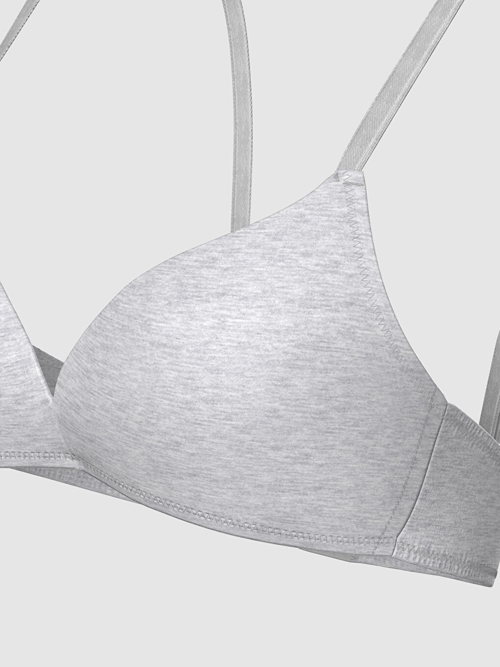 Gri Balensiz Dolgusuz Düz Sütyen-2